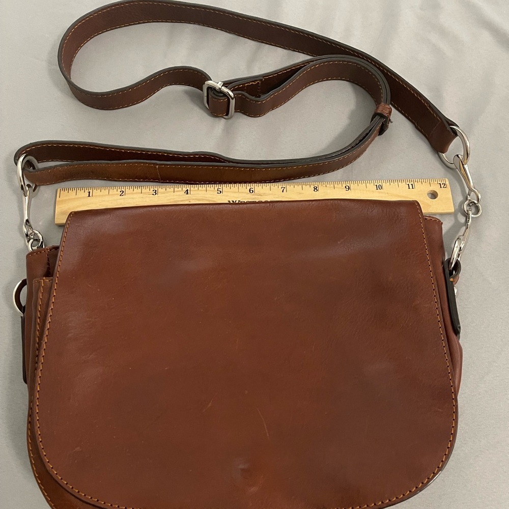 Floto Italian Leather Roma Saddle Bag